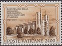 Vatican City State 1989 Churches 2400 Liras Multicolor Scott 844. Vaticano 844. Uploaded by susofe